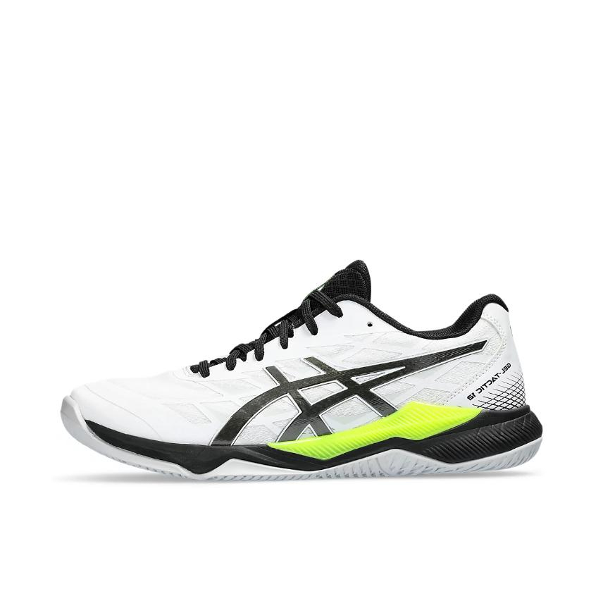 推荐商品：Asics/亚瑟士 Gel-Tactic 12 减震耐磨 防滑 透气网布 稳定支撑 舒适百搭 灵活 排球鞋 2E/白色/绿色