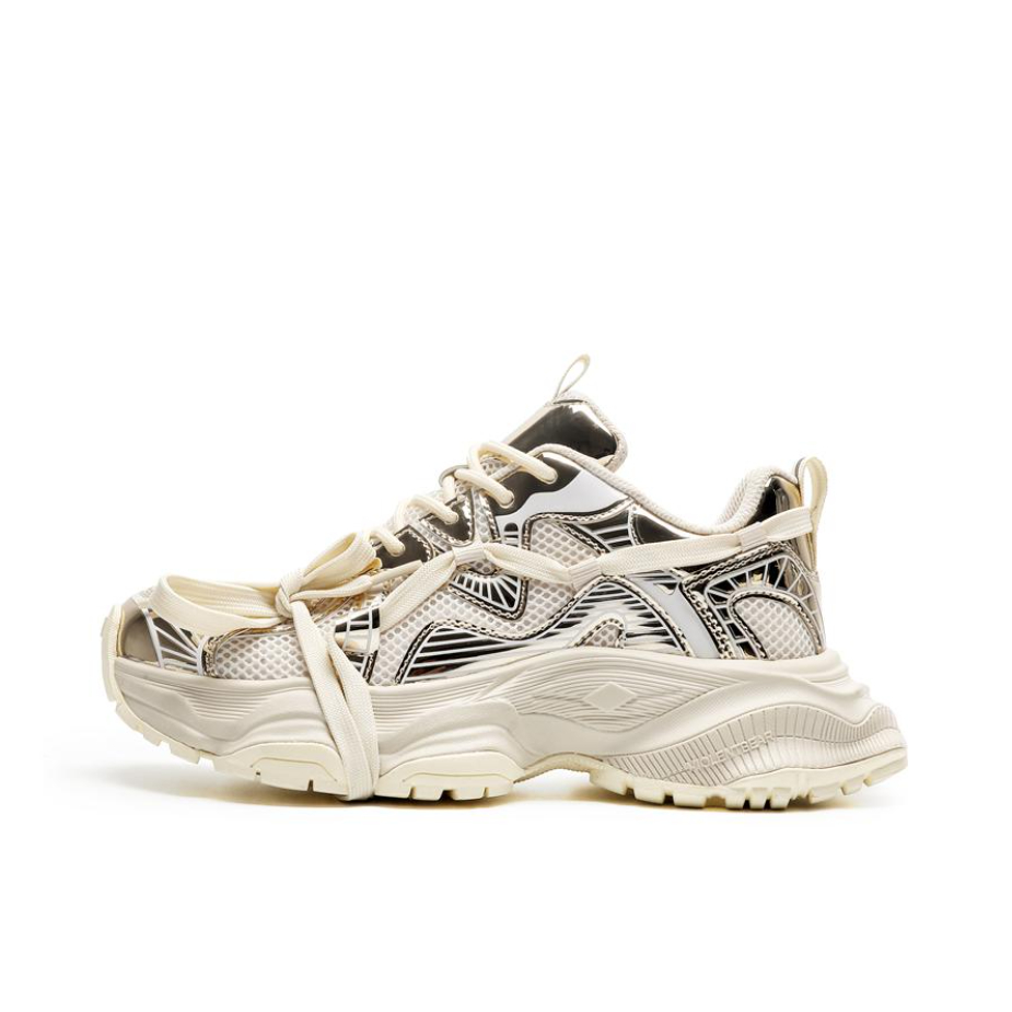 推荐商品：暴力熊 厚底 休闲 网面 增高鞋 老爹鞋 9588-28 金色