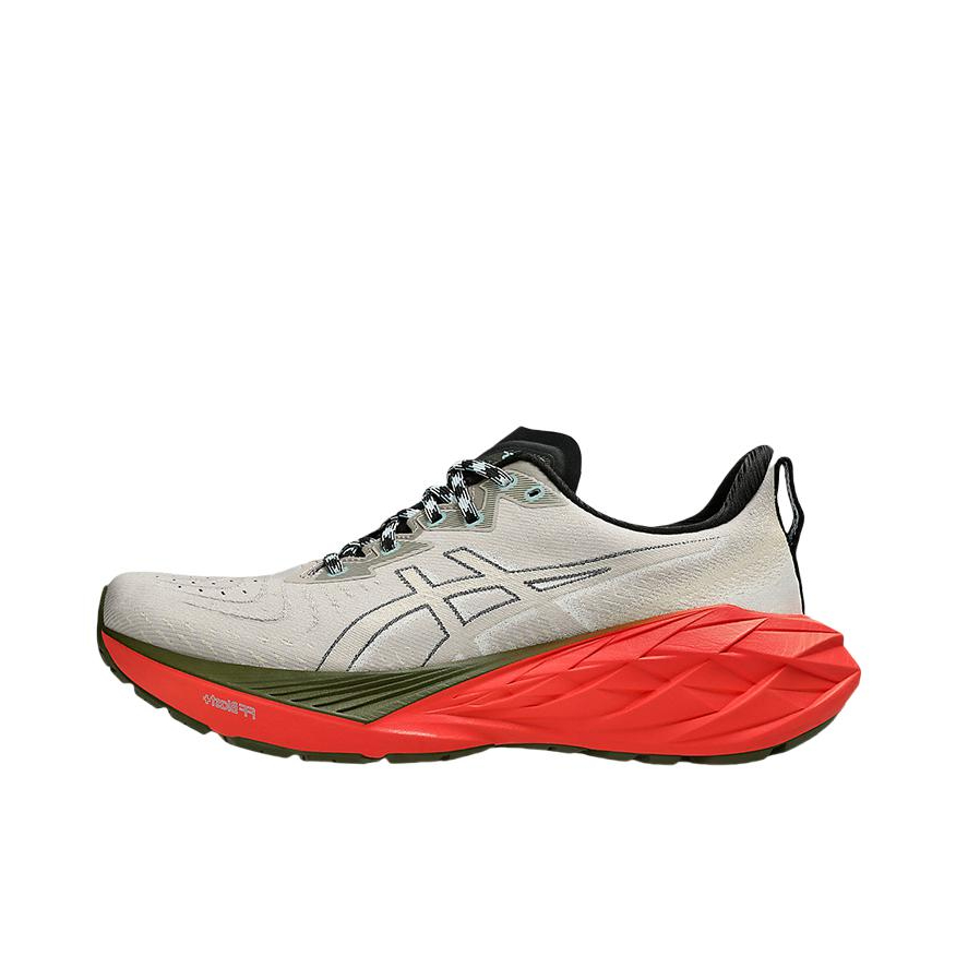 推荐商品：Asics/亚瑟士 Novablast 4 跑鞋 防滑耐磨缓震回弹舒适排汗透气织物长跑夜跑 灰色/红色