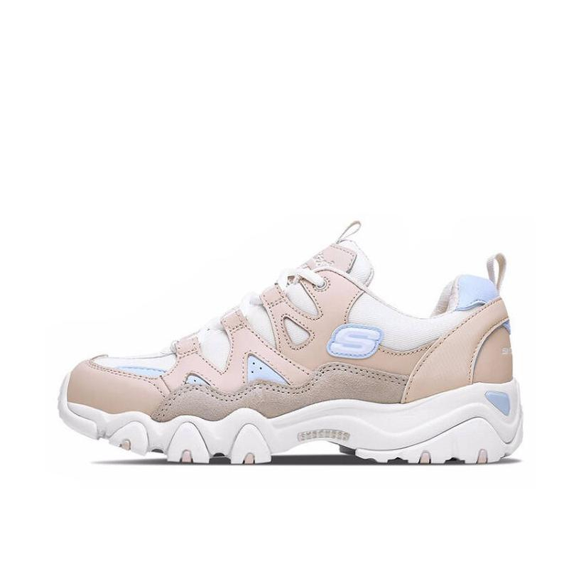 推荐商品：Skechers/斯凯奇  D'Lites 2.0  老爹鞋  减震透气防滑耐磨回弹复古运动舒适经典简约  White/Pink 白粉