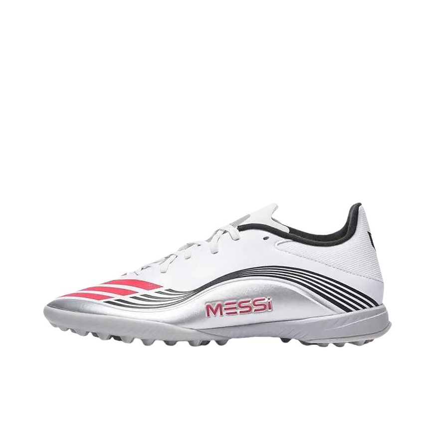 推荐商品：adidas F50 League TF 中端 胶质碎钉 人造草地室外硬地 缓震耐用 足球鞋 白色/银色