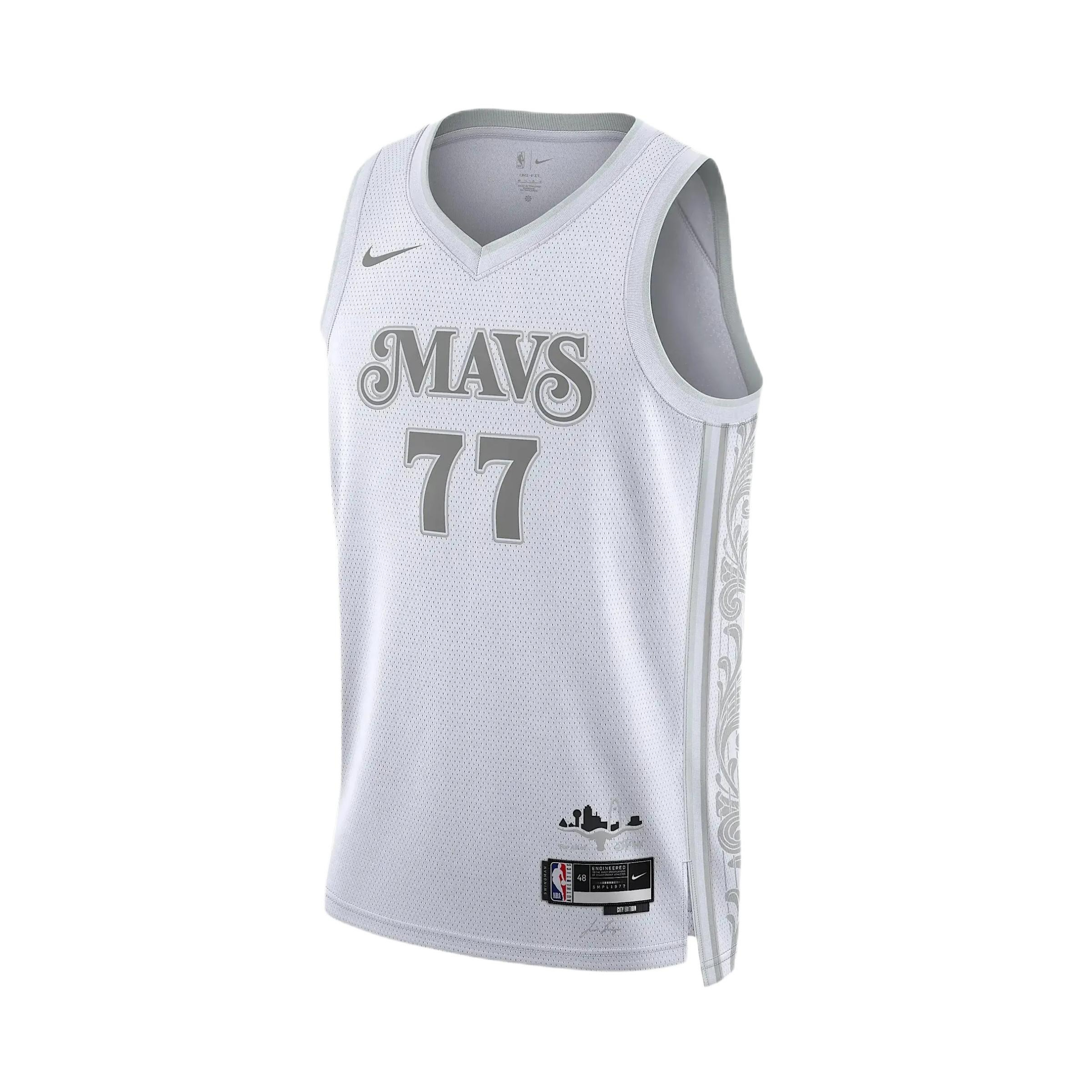 Nike 东契奇 NBA城市限定达拉斯独行侠队透气训练 77号无袖球衣SW