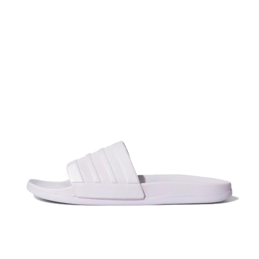 推荐商品：adidas Originals Adilette 一字 潮流时尚 轻便透气 防滑 沙滩 拖鞋 浅紫
