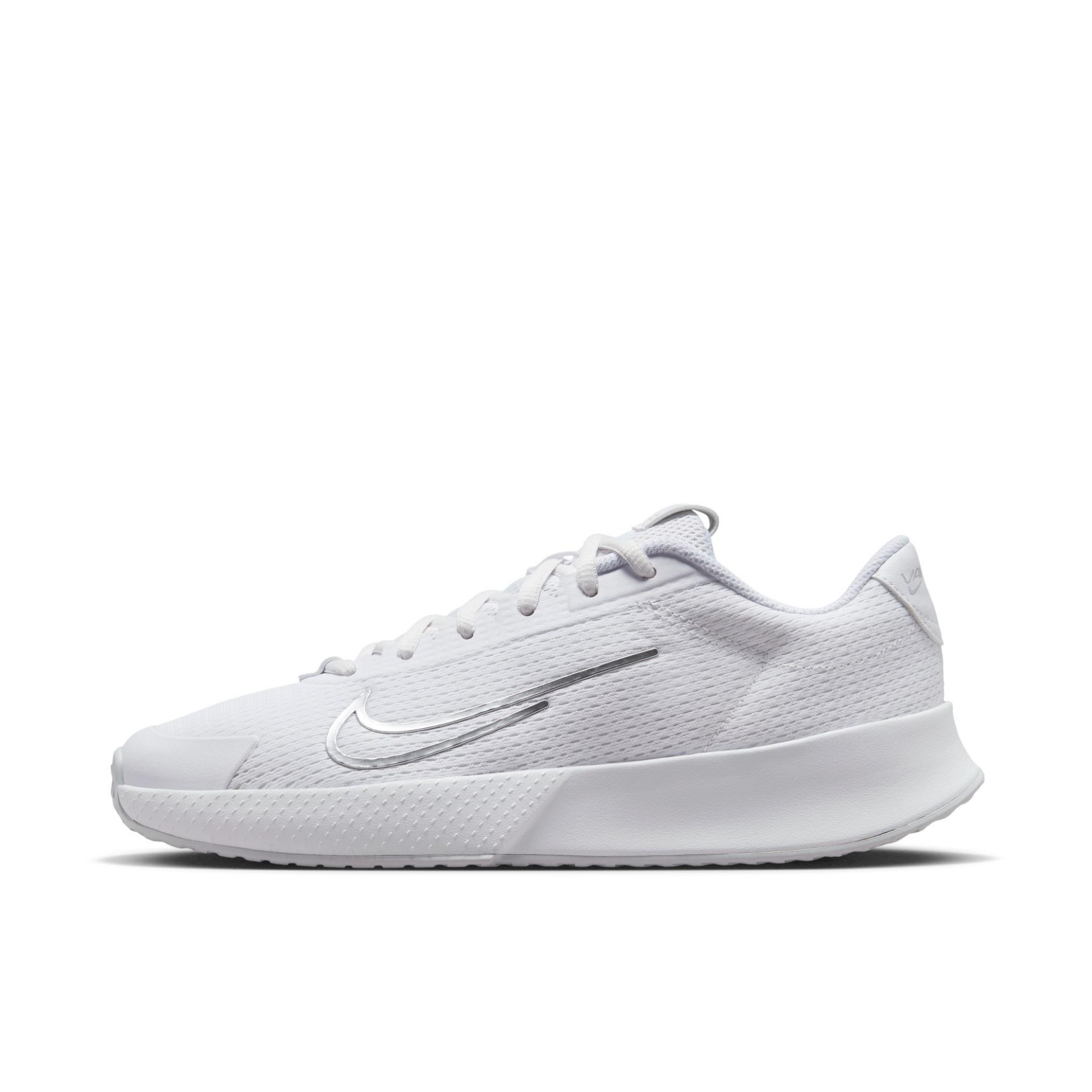 推荐商品：Nike Court Vapor Lite 2 防滑耐磨 舒适缓震 轻便透气 百搭 网球鞋 白色/银色