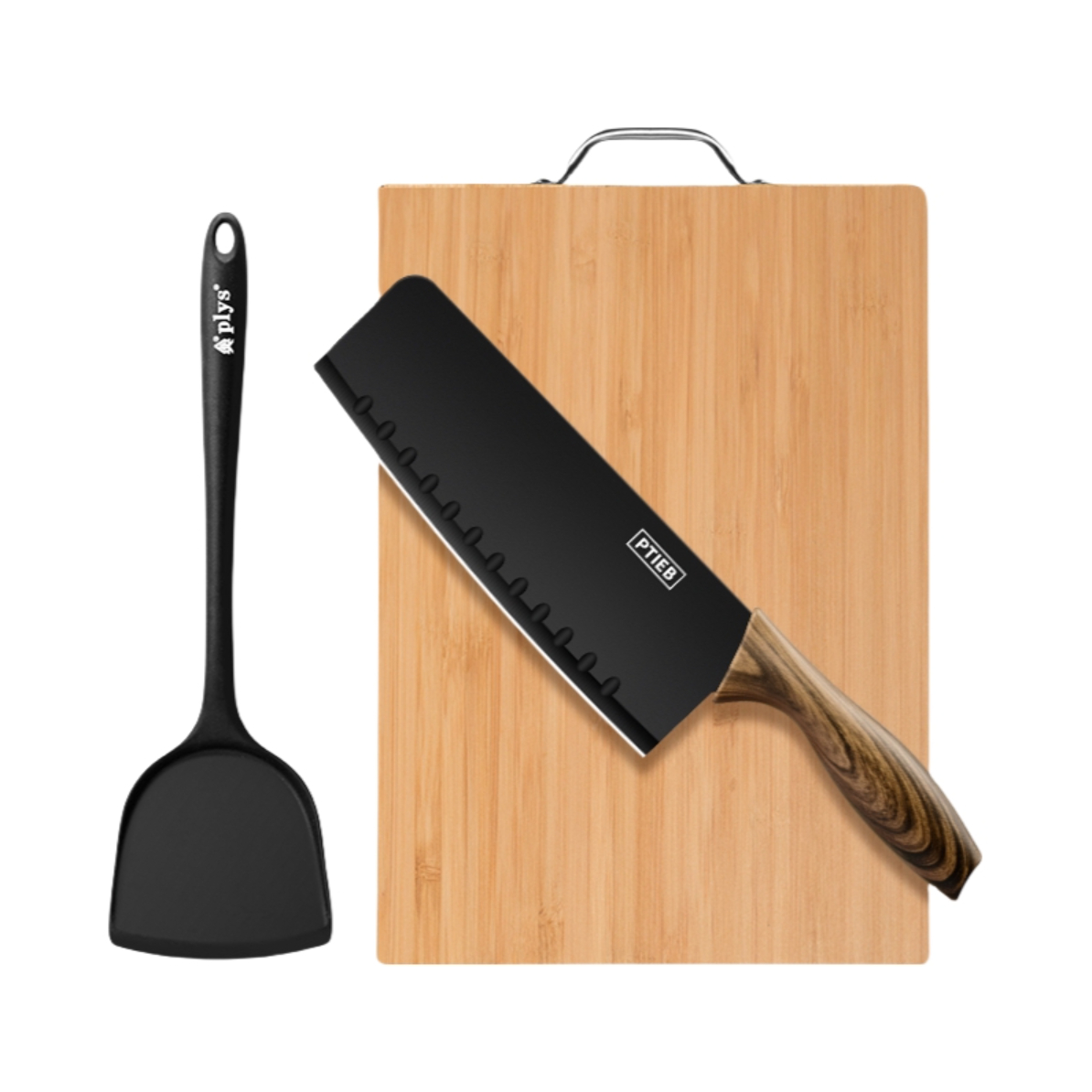 推荐商品：芭酷丽 黑柄刀具三件套套装