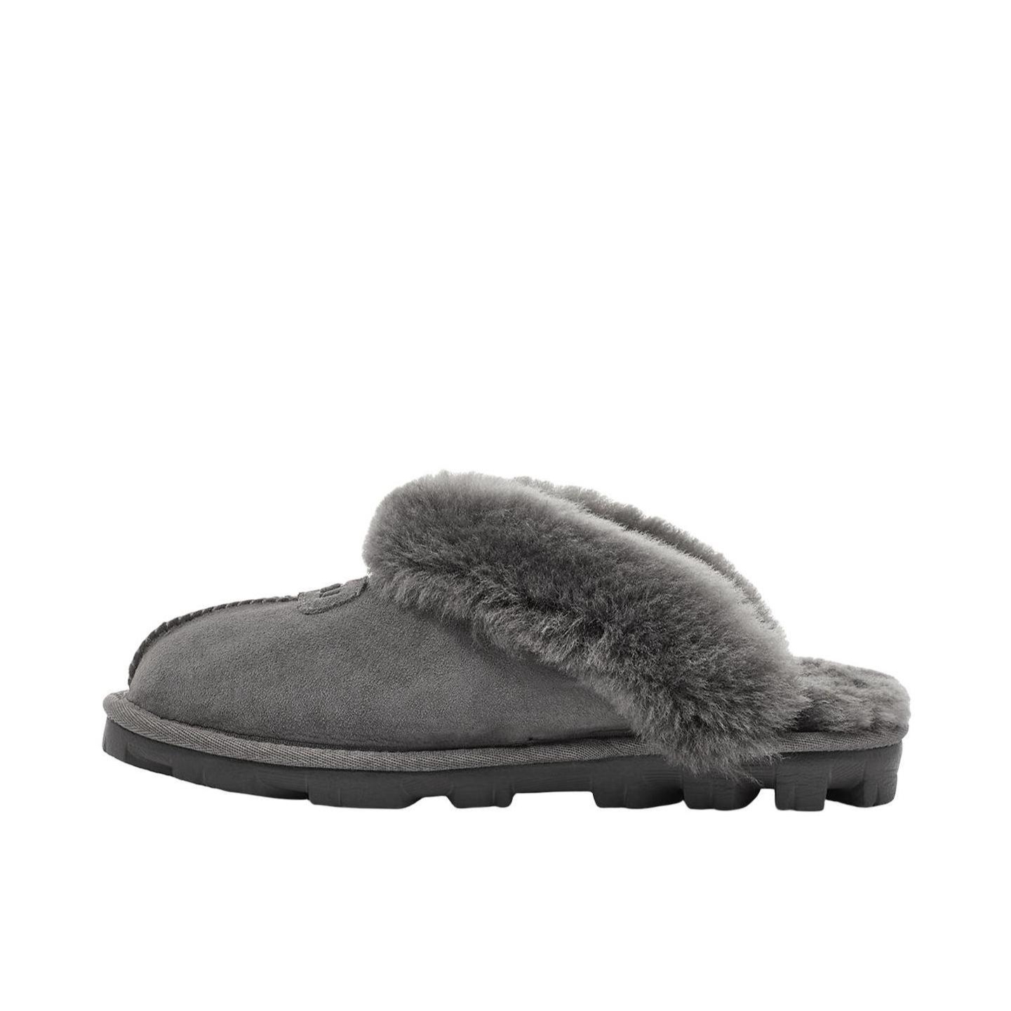 推荐商品：UGG Coquette 舒适 羊毛皮 包头 一脚蹬 运动休闲鞋 灰色