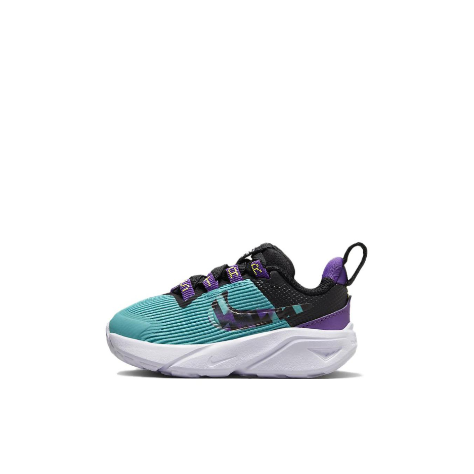 推荐商品：Nike  Star Runner 4  缓震回弹 舒适轻便 支撑 免系带 运动鞋儿童 跑步鞋 婴童/白色/绿色