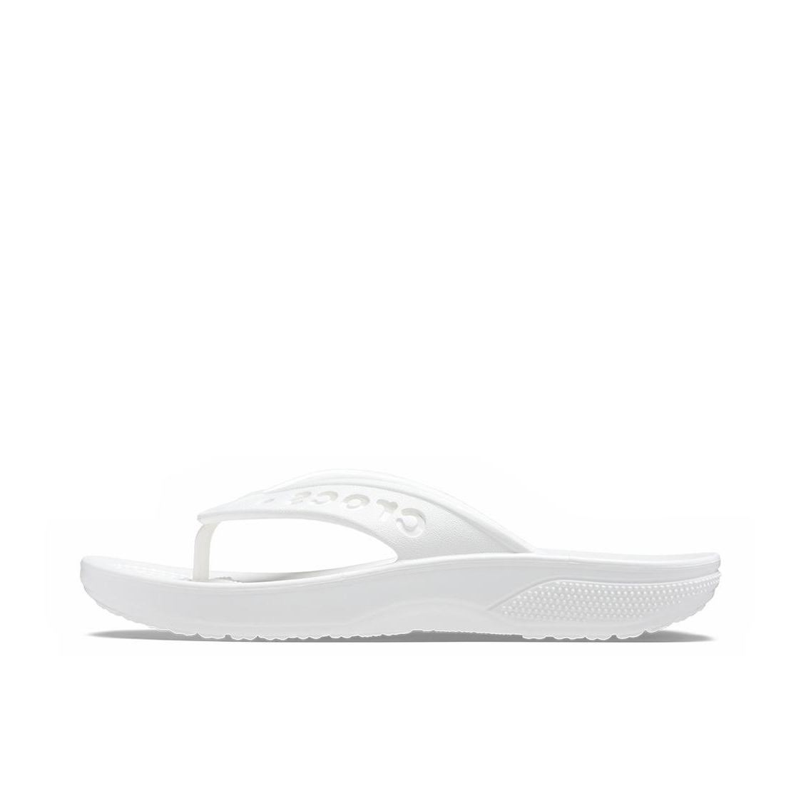 推荐商品：Crocs/卡骆驰 Baya 贝雅 舒适简约 人字拖 夹脚 外穿 防磨 沙滩鞋 拖鞋 纯白色