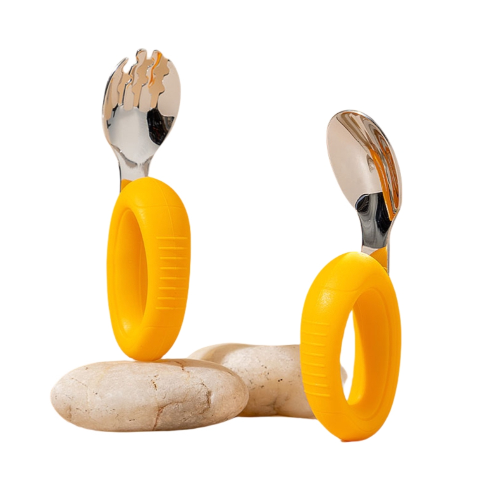 推荐商品：英朵黎/egodaily 儿童餐具套装婴儿吃饭辅食勺自主进食学吃饭一岁婴儿