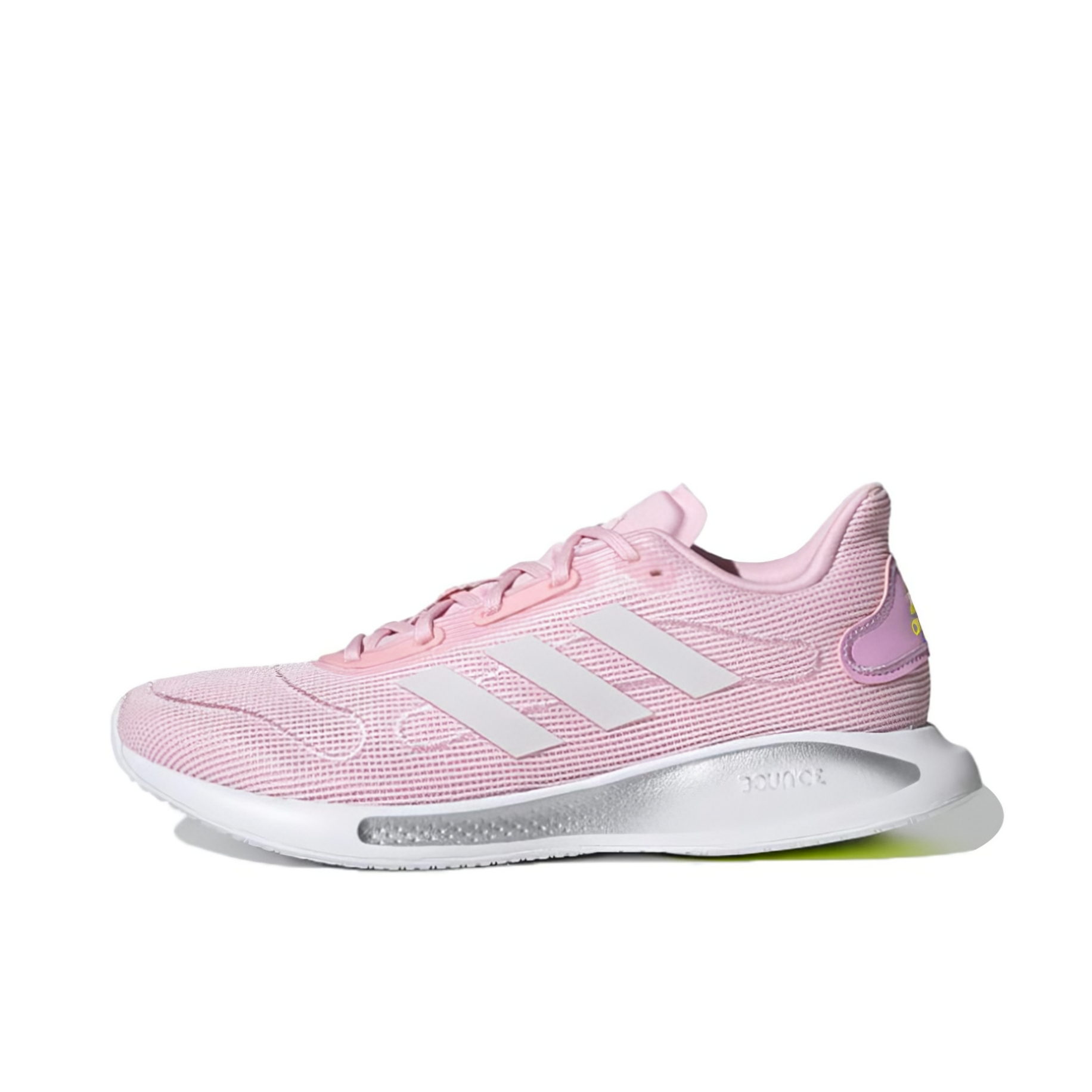 推荐商品：adidas Galaxar Run 跑鞋 缓震轻便防滑耐磨网面透气织物合成革 粉色/白色