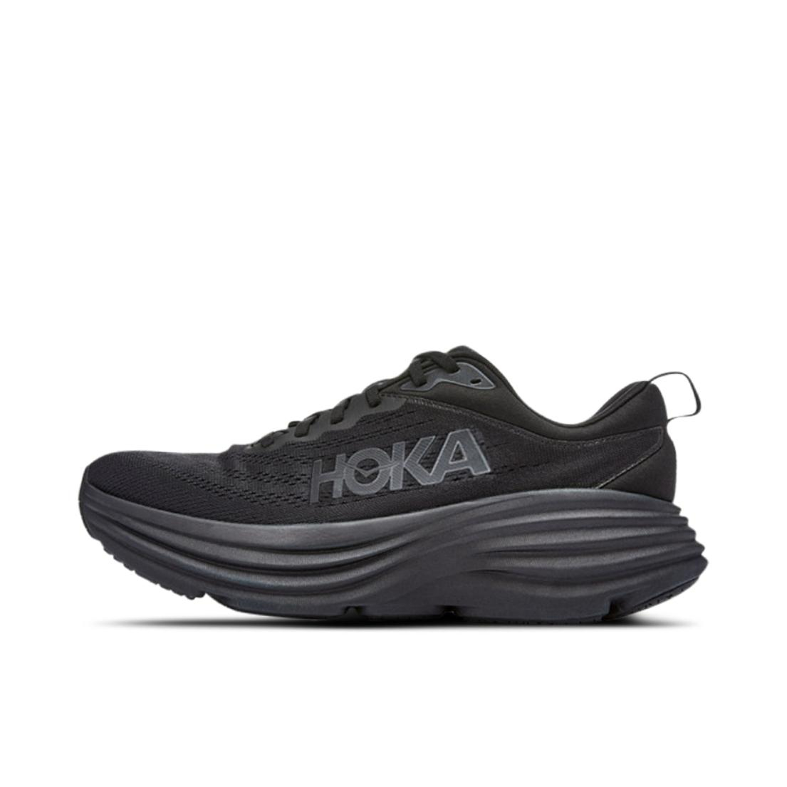 推荐商品：HOKA ONE ONE Bondi 8 邦代8 防滑耐磨 舒适轻便 网面透气 休闲百搭 缓震 跑鞋 纯黑色