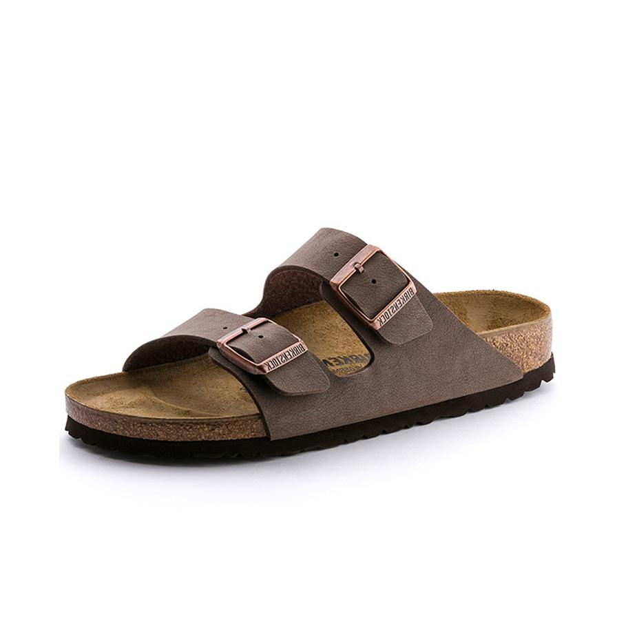 推荐商品：Birkenstock Arizona系列 舒适软底 外穿 软木 双扣 一字 圆头 绒面 搭扣 牛皮革 双带 防磨 拖鞋 勃肯鞋  常规版/棕色