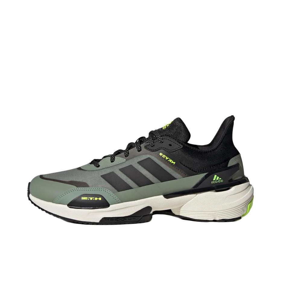 推荐商品：adidas MTS 跑鞋 缓震防滑耐磨网面健身训练运动透气织物回弹排汗轻便 绿色/黑色/白色