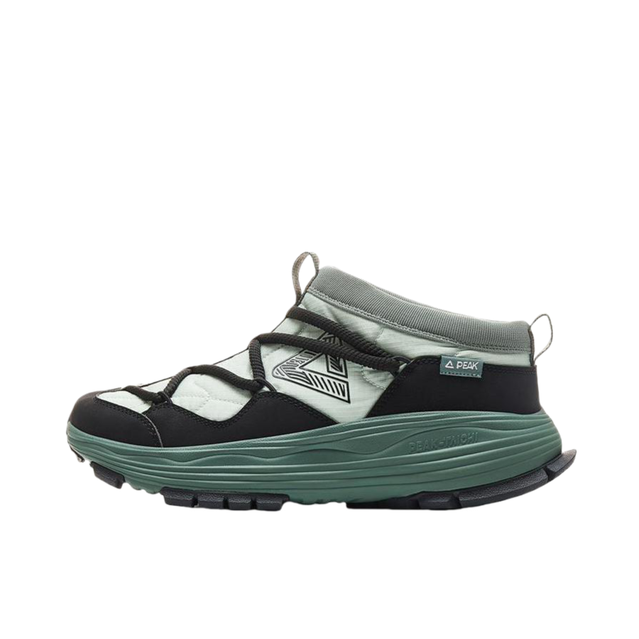 推荐商品：匹克 拓仓 舒适透气 防滑耐磨 缓震回弹 系带 运动休闲鞋 黑色/青绿