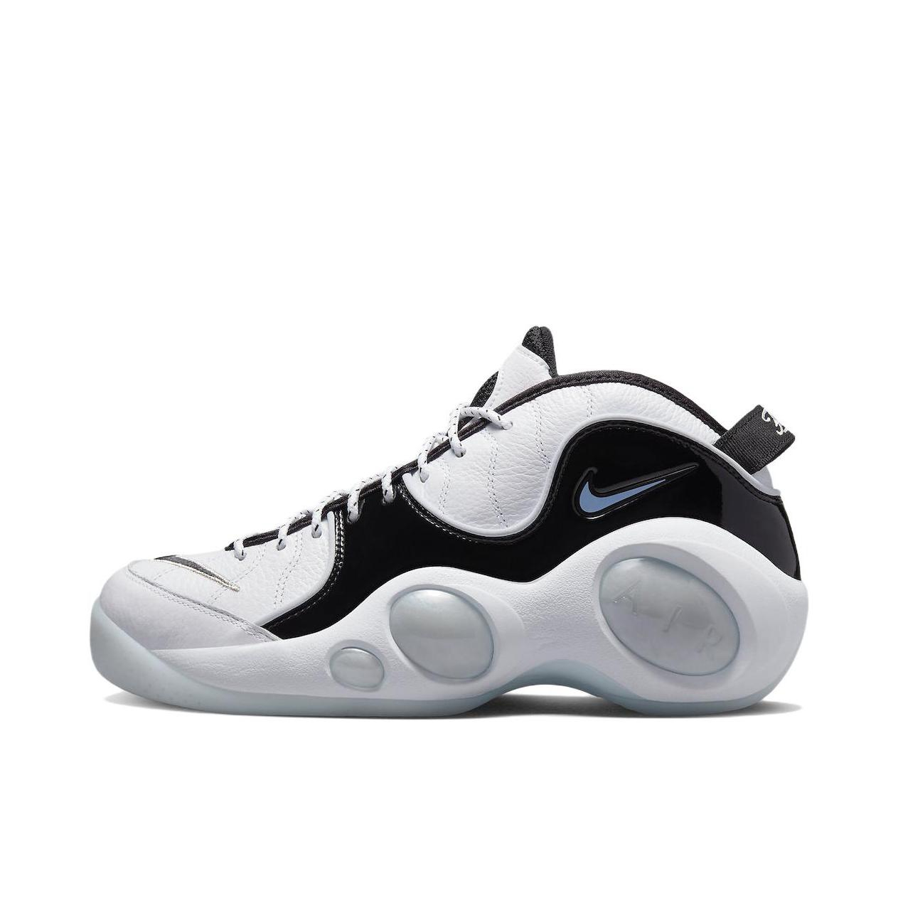 推荐商品：Nike Air Zoom Flight 95 大眼睛 缓震 防滑耐磨 实战 复古 百搭 篮球鞋 Football Grey 白色/黑色/冰蓝