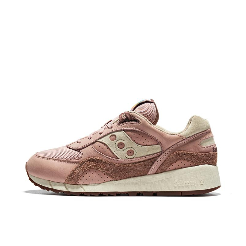 推荐商品：Saucony/索康尼 Shadow 6000 经典复古 防滑耐磨 舒适休闲 透气 防水 织物 运动 跑鞋 粉色