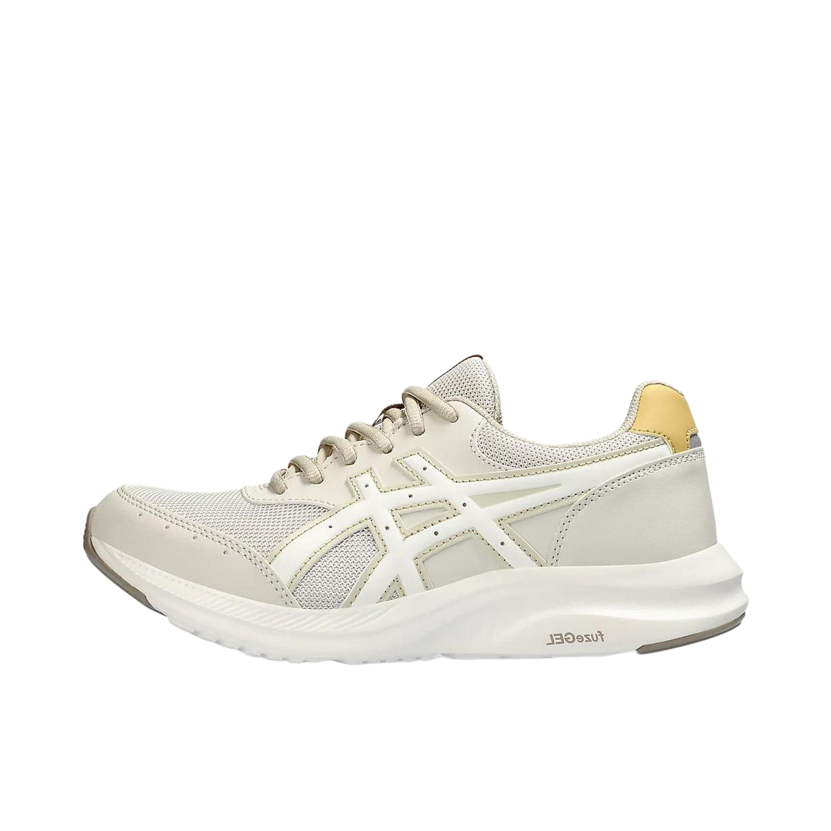 推荐商品：Asics/亚瑟士 Gel-Fun Walker 跑鞋 舒适透气减震耐磨轻便圆头 米色/黄色