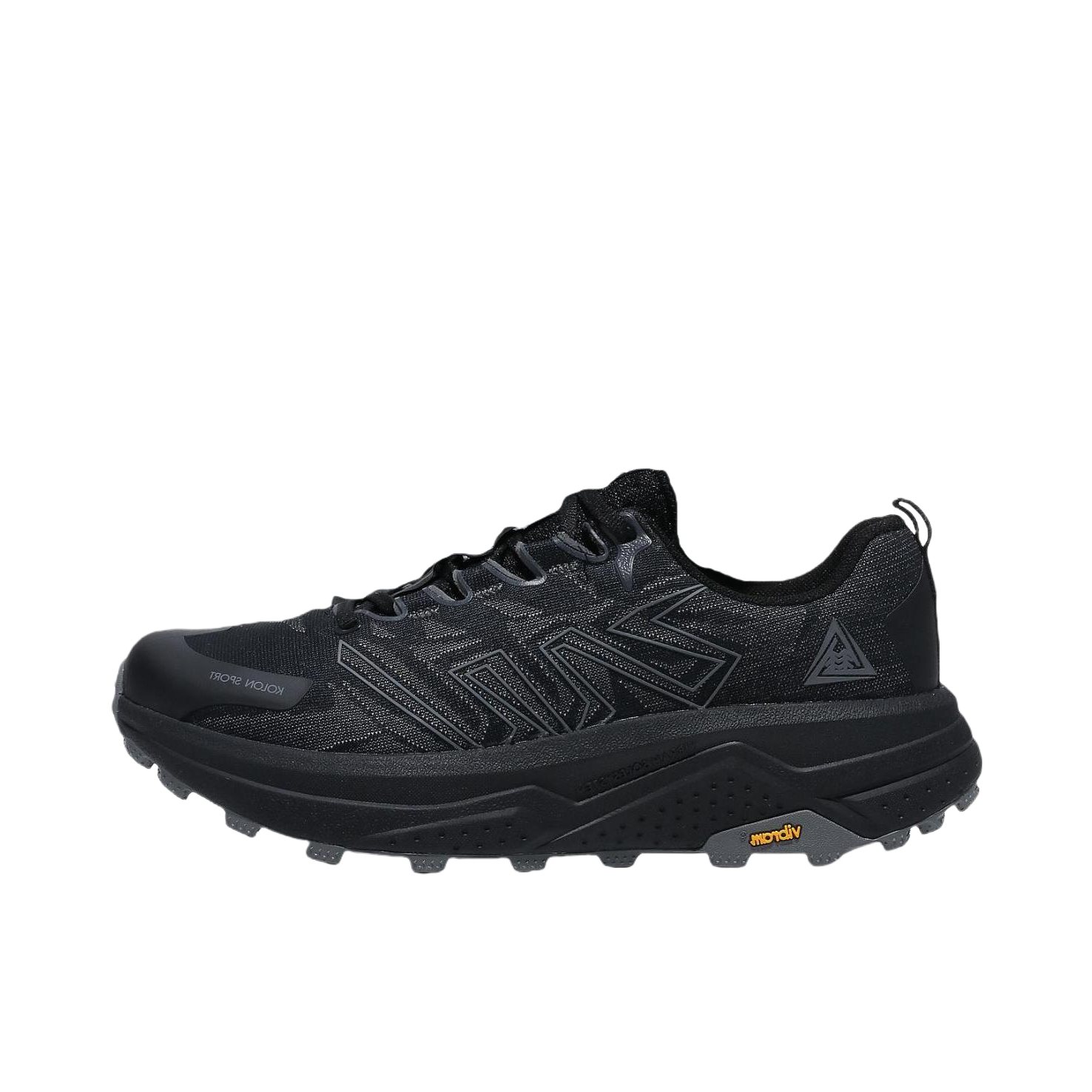 推荐商品：KOLON SPORT/可隆 系带 防滑 圆头 跑鞋 FE4TX24010 黑色/灰色 
