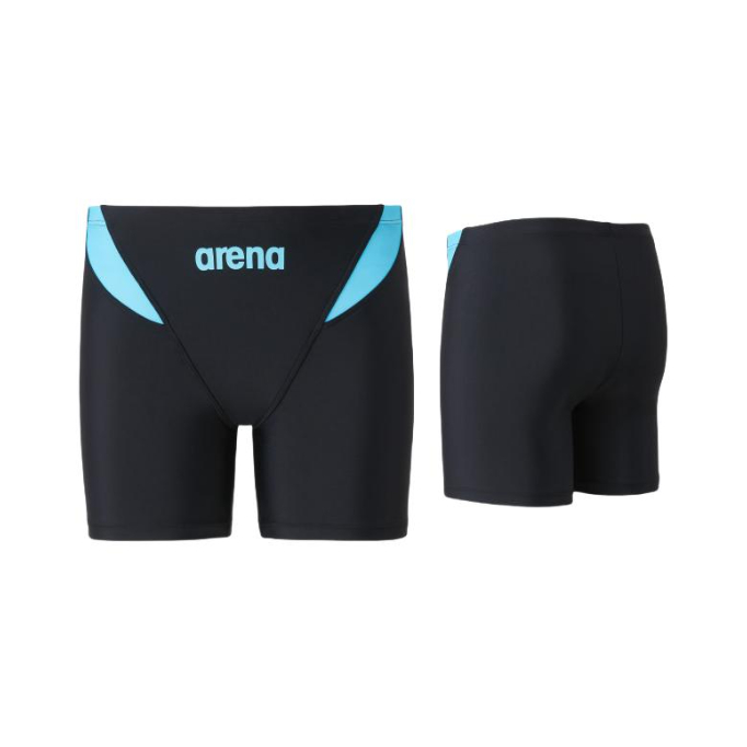 推荐商品：arena阿瑞娜童装 高弹贴合平角泳裤 男中大童 JCN5626M 黑/蓝