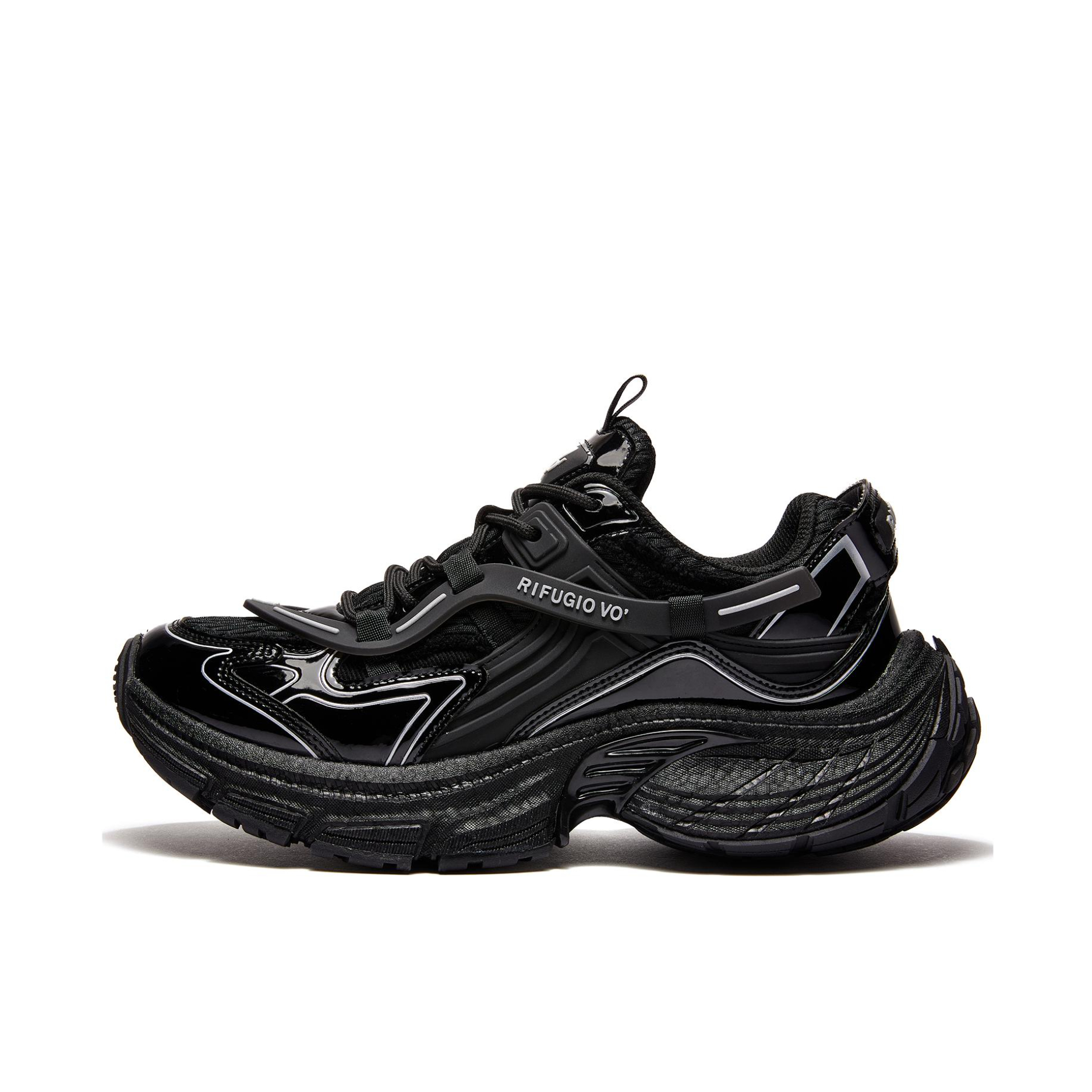 推荐商品：RIFUGIO VO' 流苏 复古 增高鞋 老爹鞋 RV12UB51004 黑武士