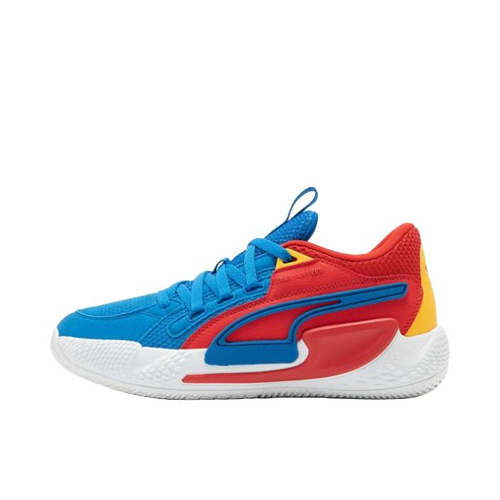 推荐商品：Puma/彪马 Court Rider Chaos RIDER FOAM中底 防滑耐磨 网面 轻便 缓震 篮球鞋 蓝色/红色