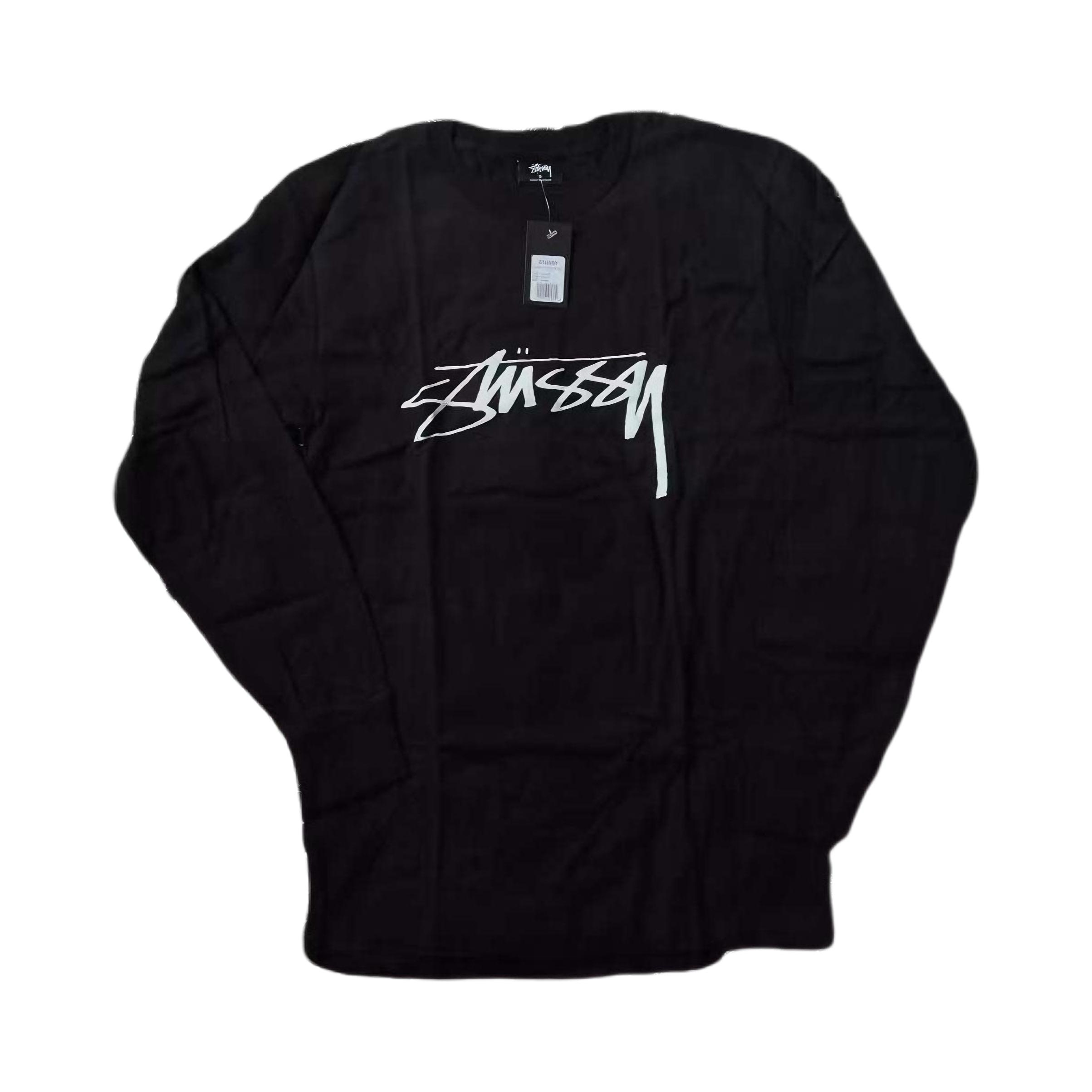 Stussy Long Sleeve Stock 大Logo 长袖T恤 男女同款