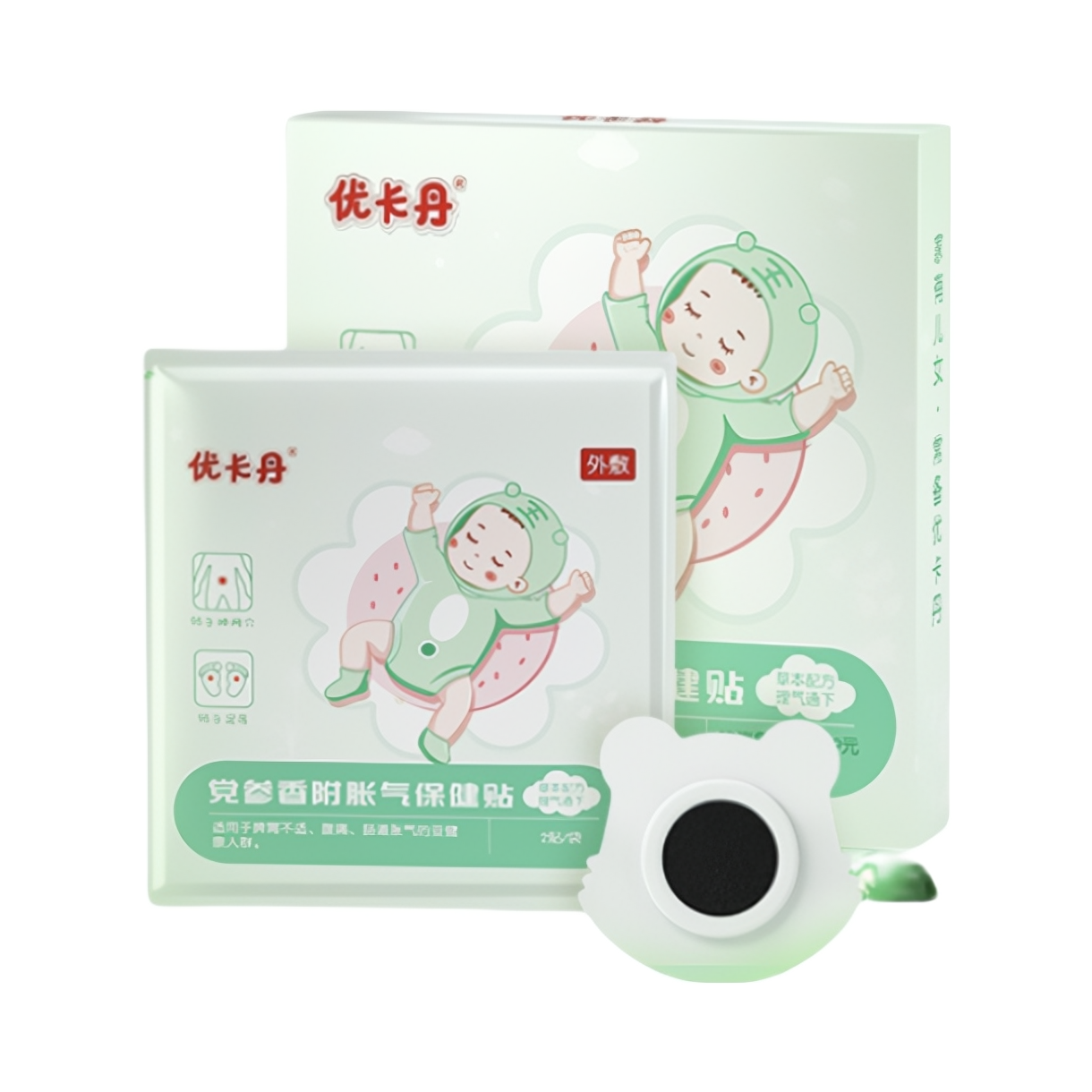 推荐商品：优卡丹 婴儿防肠胀气肚脐贴排气小儿