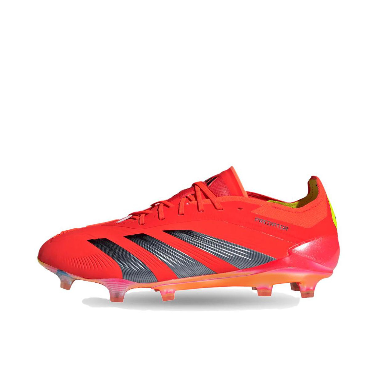 推荐商品：adidas Predator Elite FG 顶级 胶质长钉 天然硬草地 圆头 足球鞋 霓虹红
