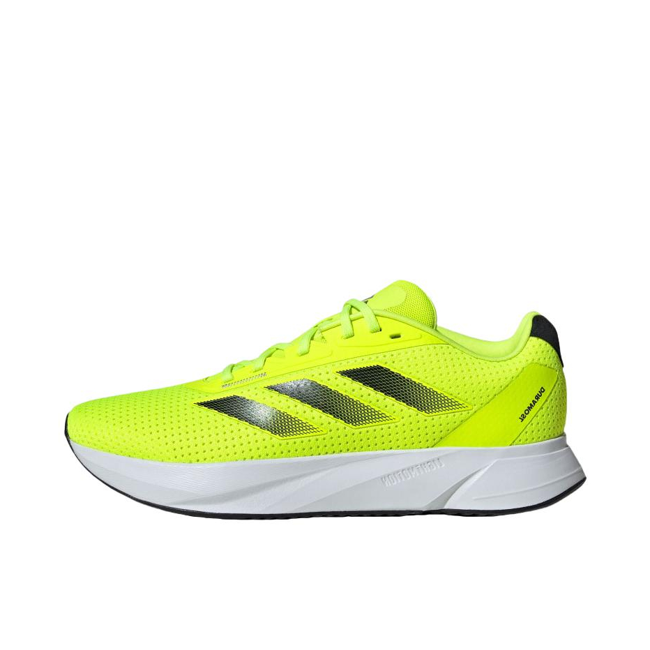 推荐商品：adidas Duramo SL 跑鞋 缓震网面透气训练织物轻运动轻盈回弹 亮柠檬黄/黑色/浅银色