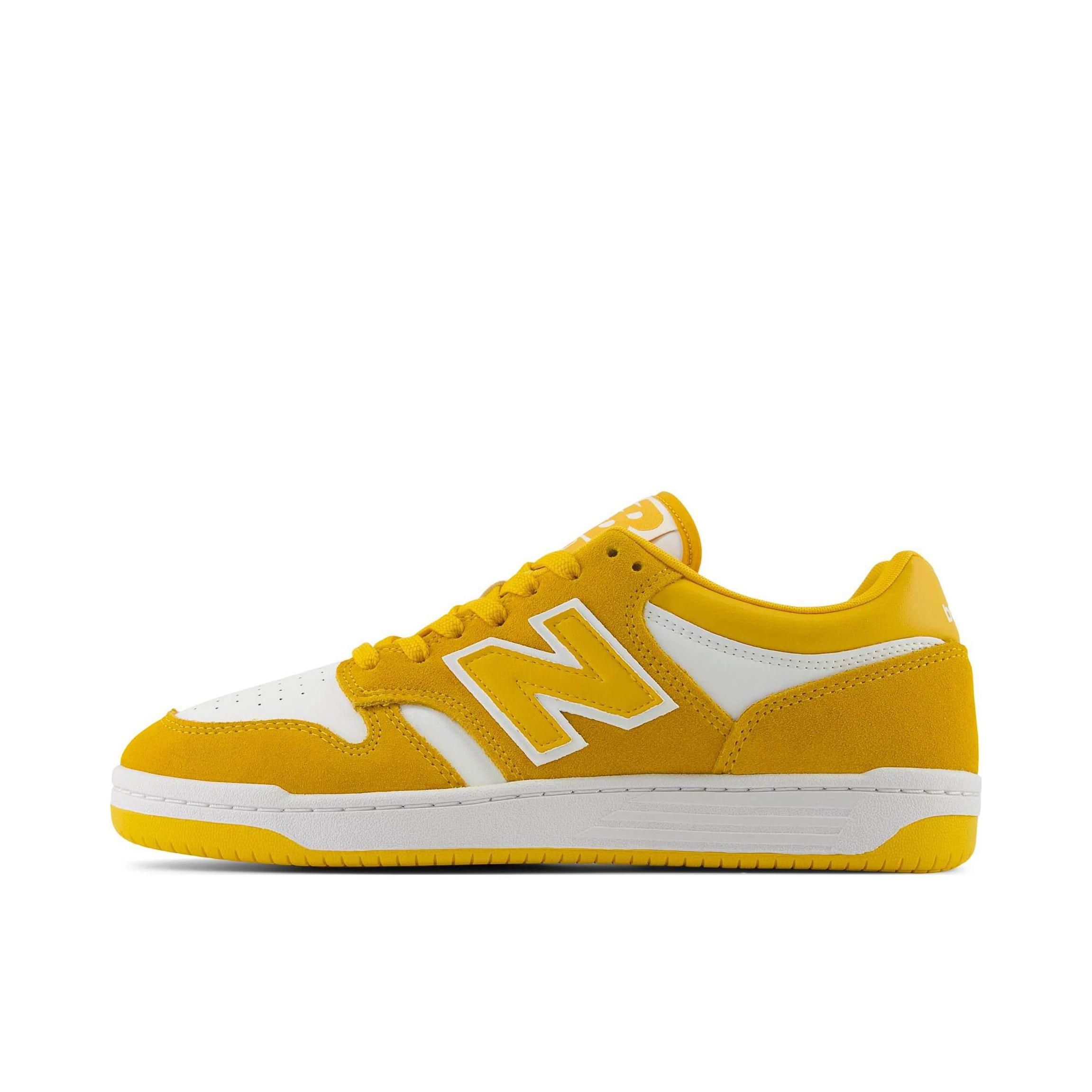 推荐商品：New Balance numeric 480 薄底 减震耐磨 防滑轻便 透气 复古 板鞋 黄色/白色