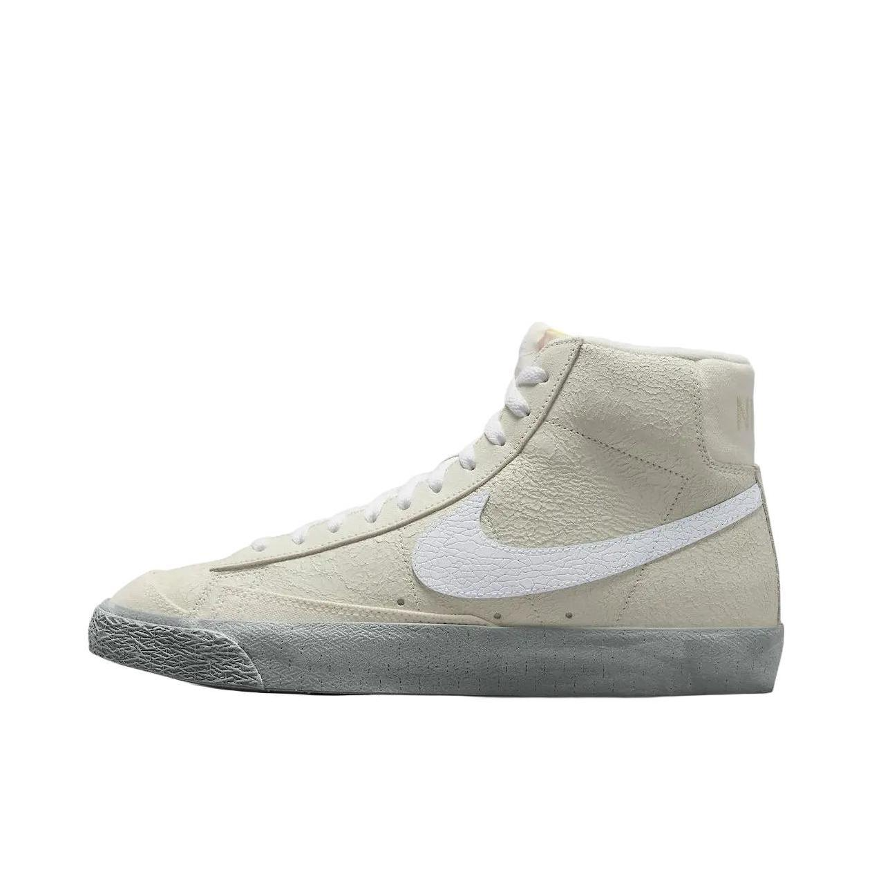 推荐商品：Nike Blazer 板鞋 经典复古防滑舒适百搭 Summit White 爆裂纹/米色