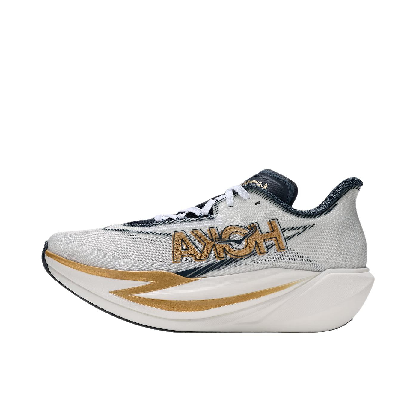 推荐商品：HOKA ONE ONE CIELO X1 3.0 跑鞋 碳板舒适贴合厚底马拉松 晨霜白/黄色/金色