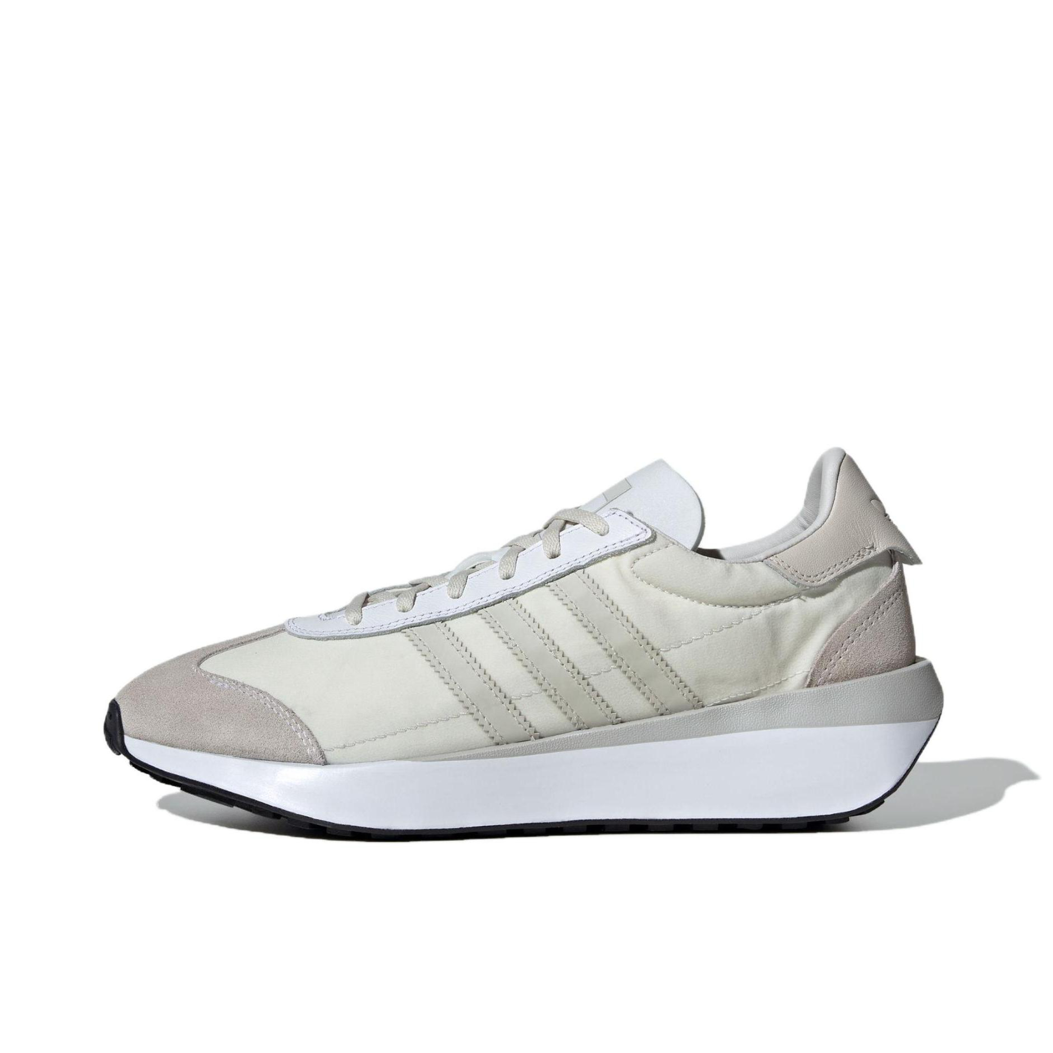 推荐商品：adidas Originals Country Xlg T头鞋 德训鞋 运动休闲鞋 复古防滑耐磨轻便舒适透气绒面革 浅白/矾土棕/浅灰
