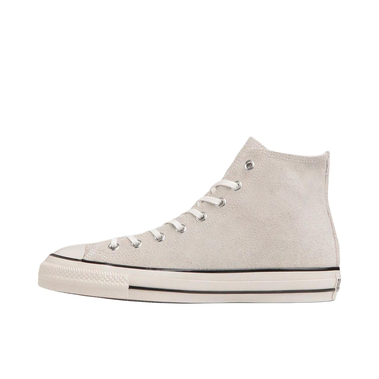 推荐商品：Converse/匡威 All Star Us Hi 帆布鞋 防滑耐磨减震轻便透气高帮休闲潮流复古 烟白色