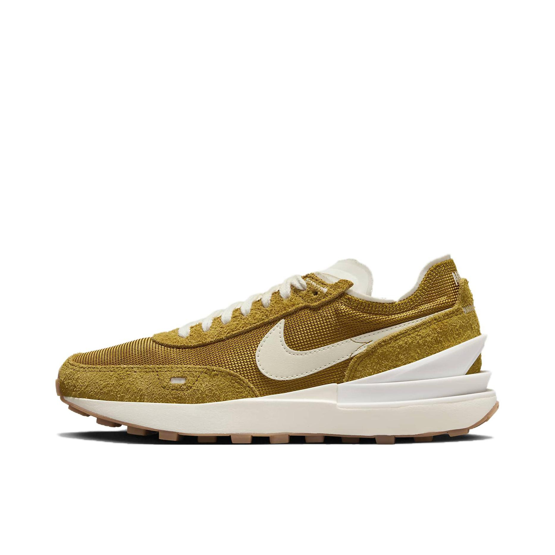 推荐商品：Nike Waffle One 跑鞋 轻便透气防滑耐磨舒适复古缓震运动织物支撑圆头 金色/米色