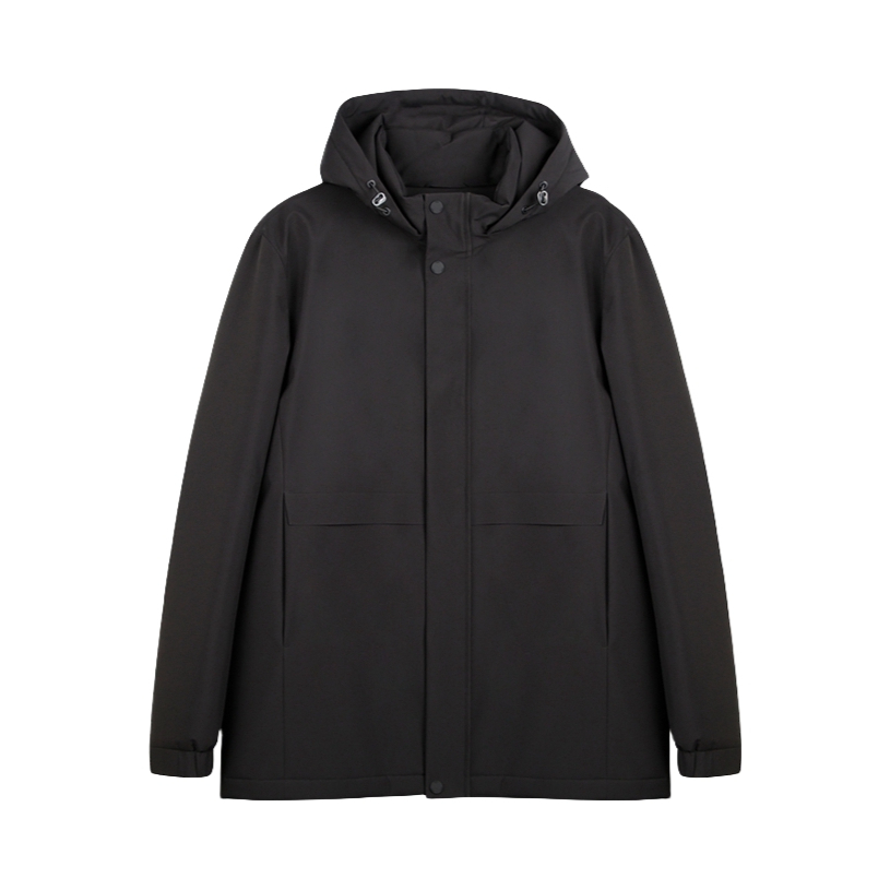 推荐商品：TRIES/才子  防风保暖连帽短款棉服 22236M0425 黑