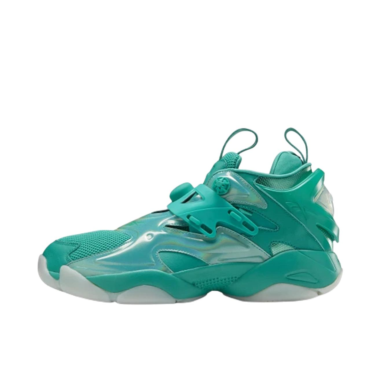 推荐商品：Reebok/锐步 Pump Court 运动休闲鞋 时尚经典舒适耐磨网布透气圆头人造革减震复古支撑 Juun.J联名/绿色