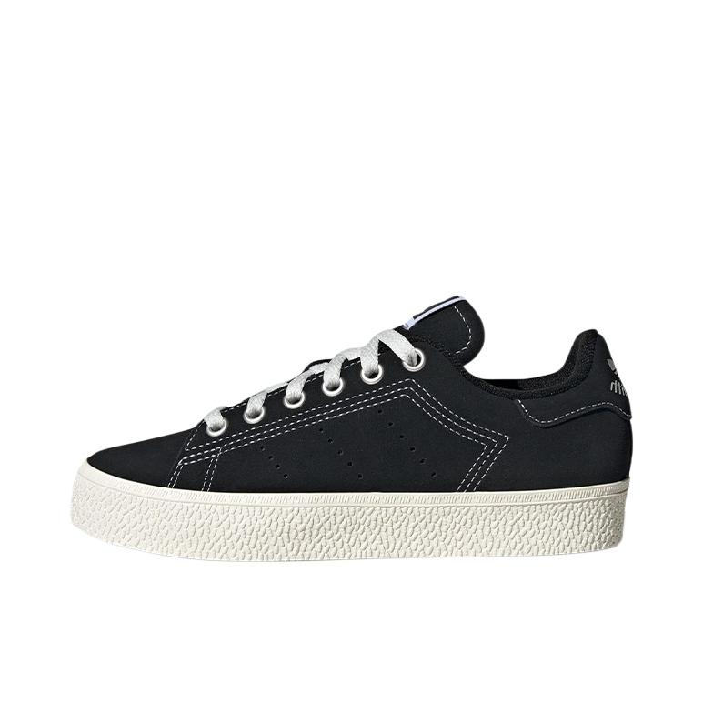推荐商品：adidas Originals Stan Smith 板鞋 减震透气轻便低帮包裹性 大童/黑色/白色