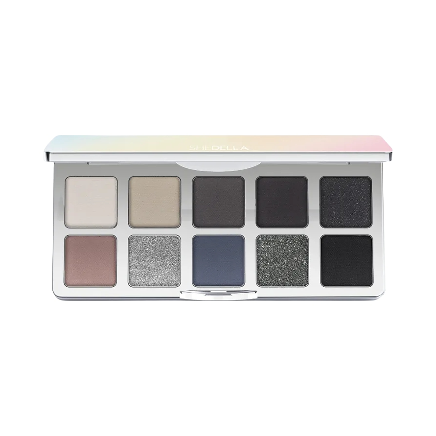 推荐商品：SHEDELLA/诗蒂娅 梦幻色彩系列细腻持久眼影盘 亮片哑光 10g
