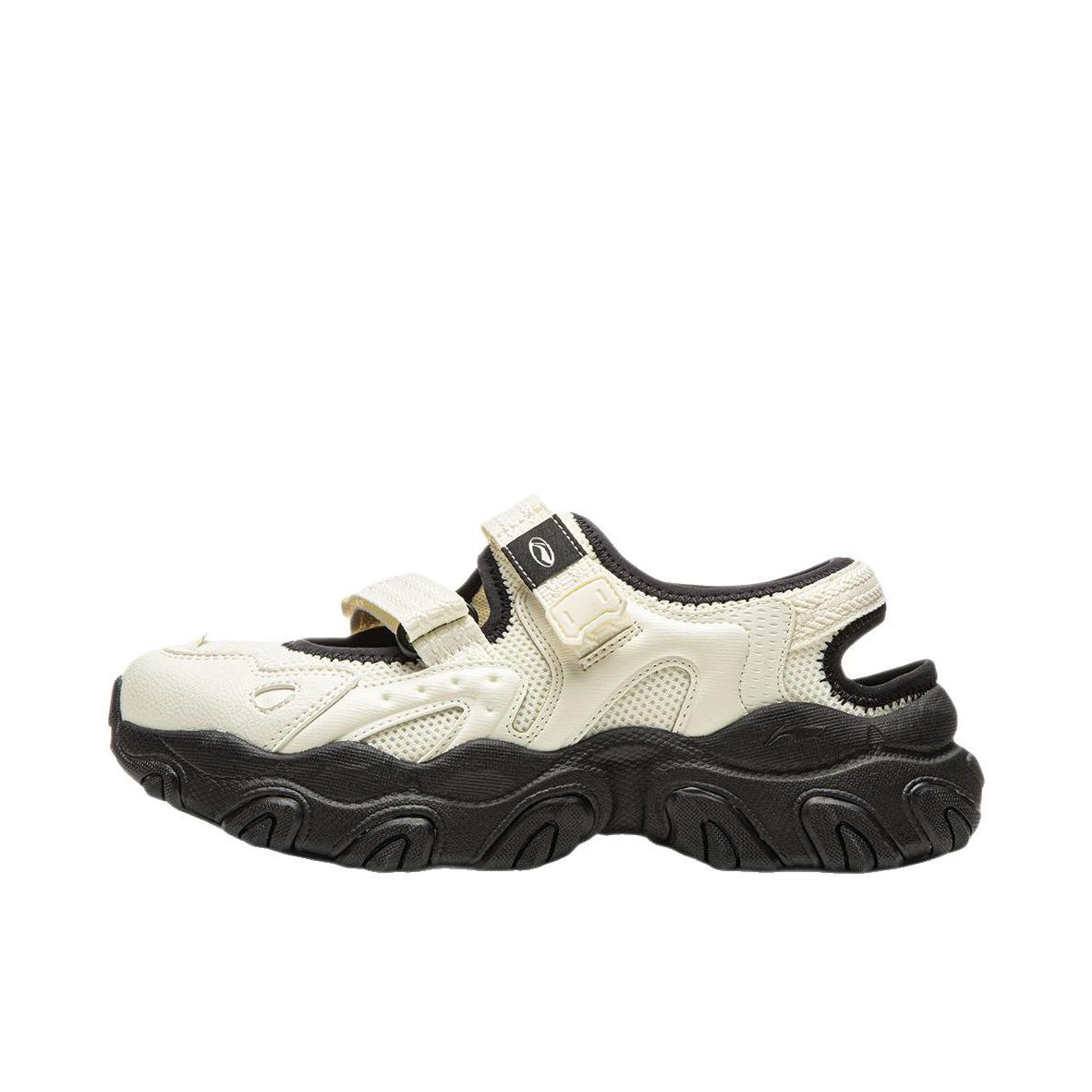推荐商品：李宁 猫爪SANDAL 甜美风 玛丽珍 百搭 复古 户外休闲鞋 女款/米白色/黑色