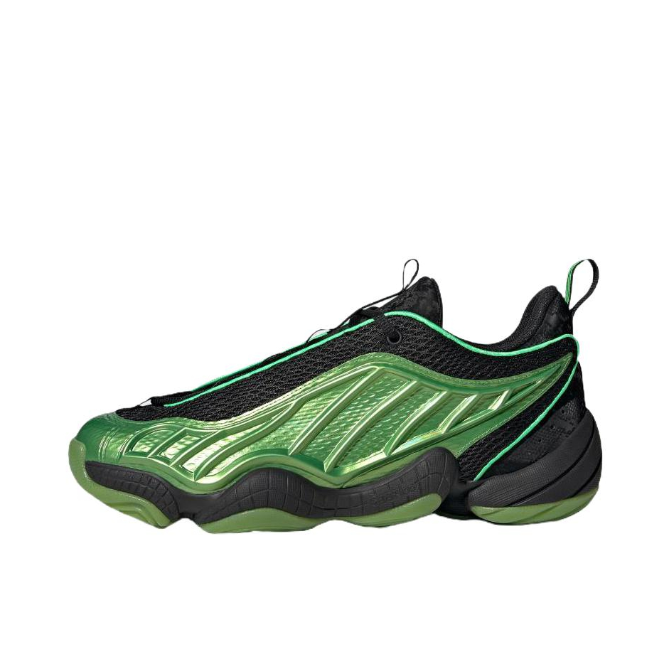 推荐商品：adidas Originals Intimidation 防滑耐磨 织物 篮球风 网面运动 训练鞋 黑色/亮绿/浅亮绿