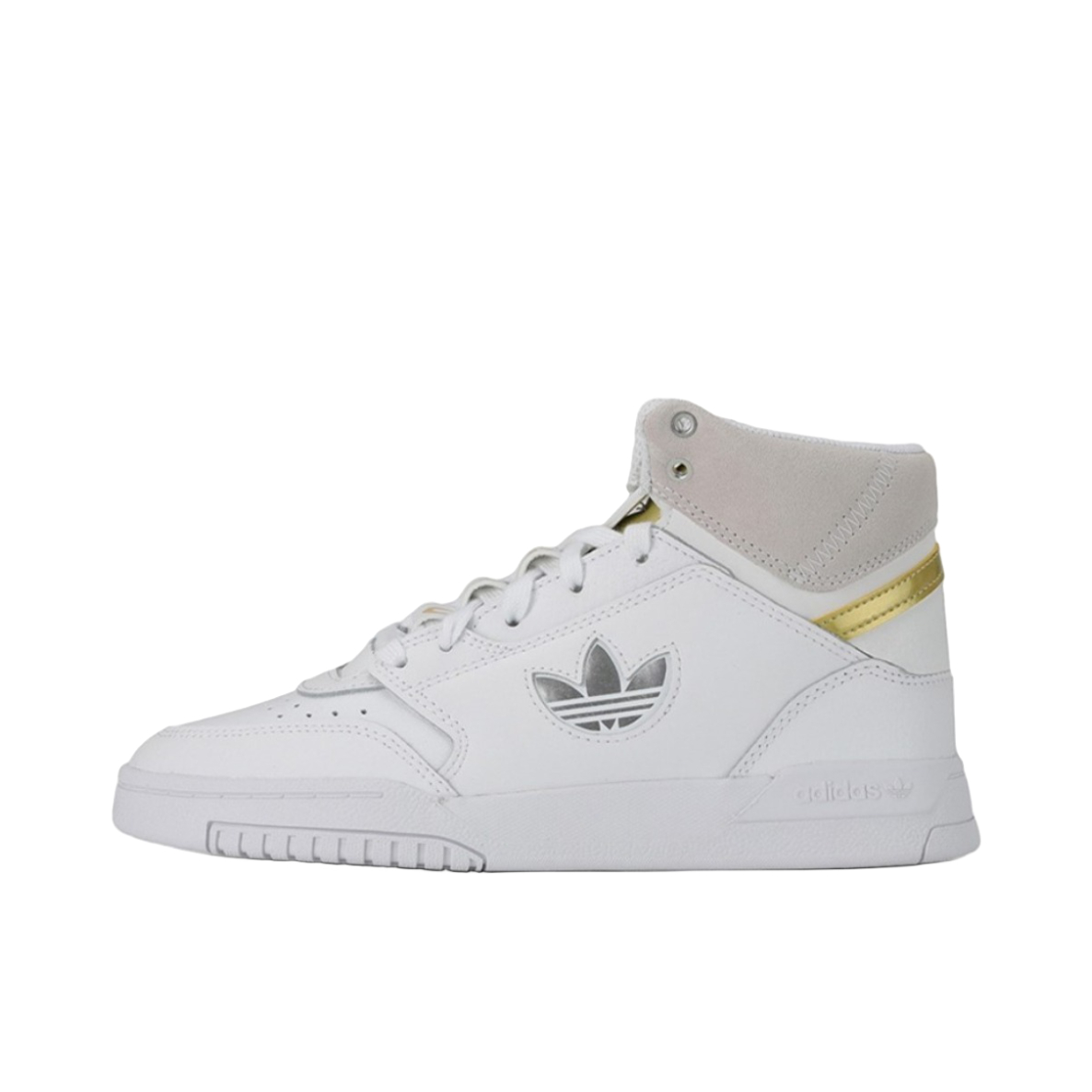推荐商品：adidas Originals Drop Step 板鞋 复古耐磨透气舒适百搭 白色/米灰/金色/白黄