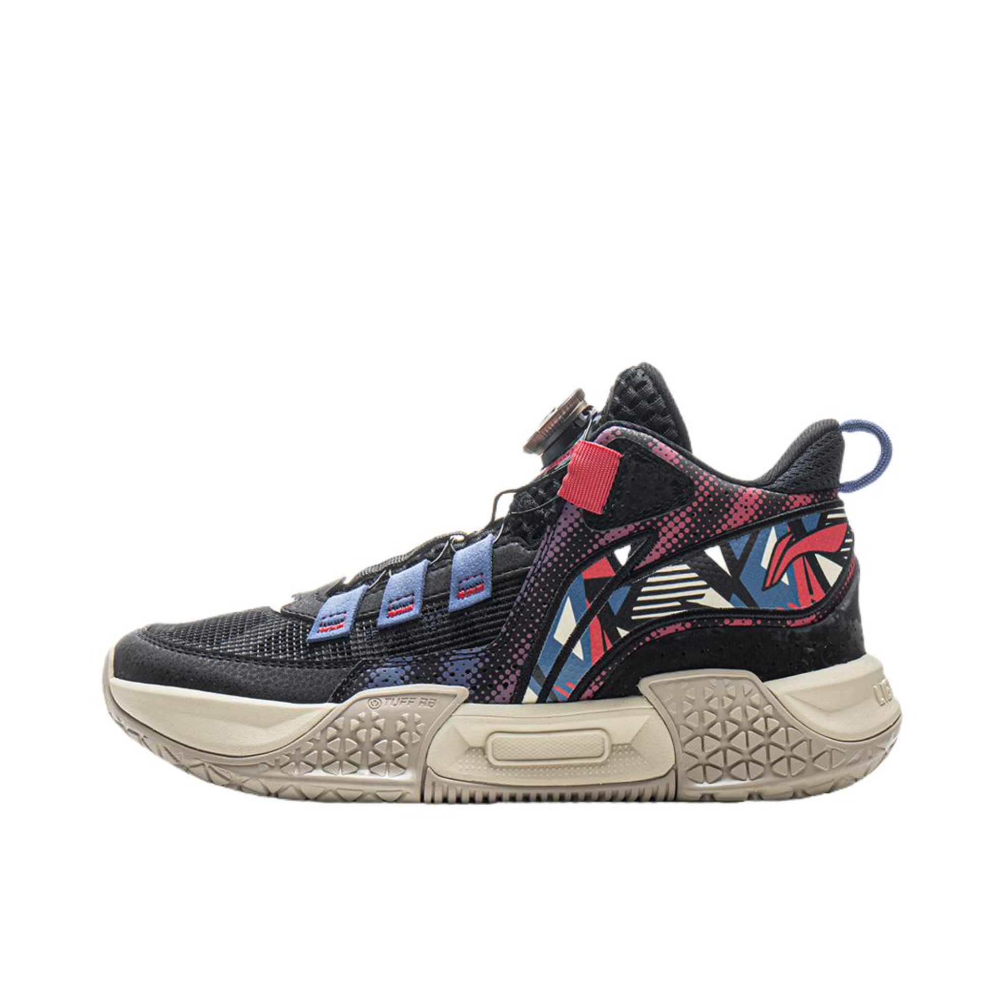 推荐商品：李宁 儿童篮球鞋 柔软耐磨中帮青少年 YKBV058 大童/黑色/浓莓红