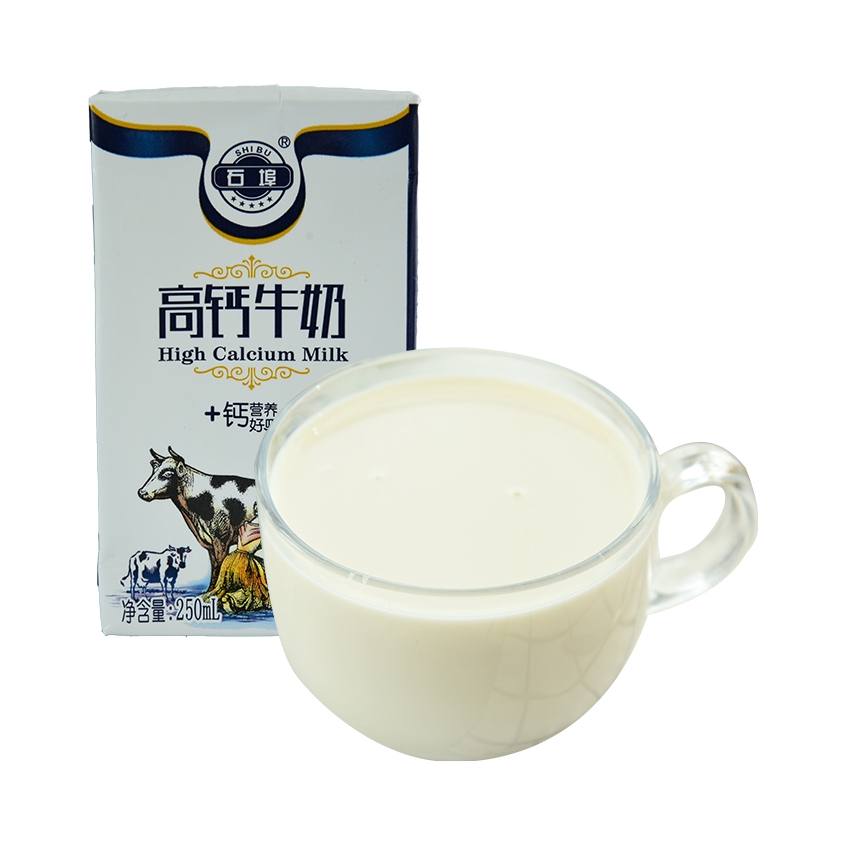 推荐商品：石埠 大高钙奶 盒装 250ml