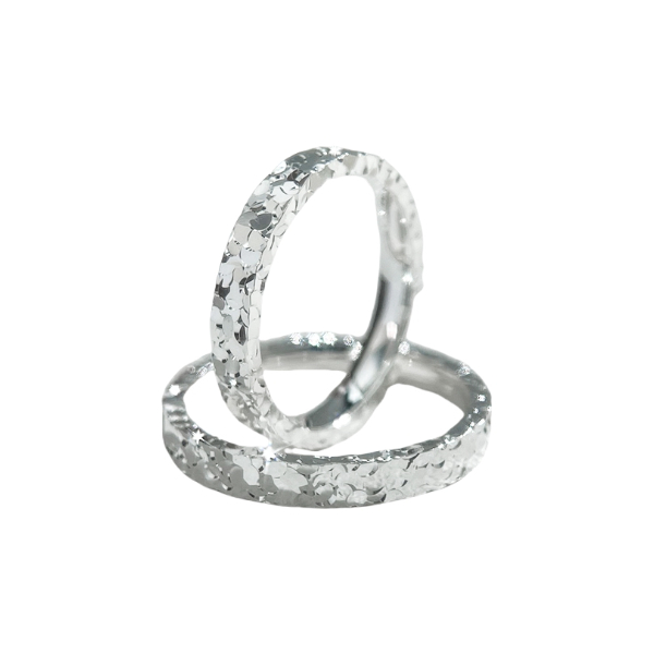 推荐商品：碎冰冰足银情侣戒指