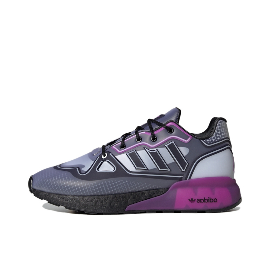 推荐商品：adidas Originals ZX 2K Boost 缓震轻便 透气 织物 跑鞋 深藏青蓝/白色/紫色
