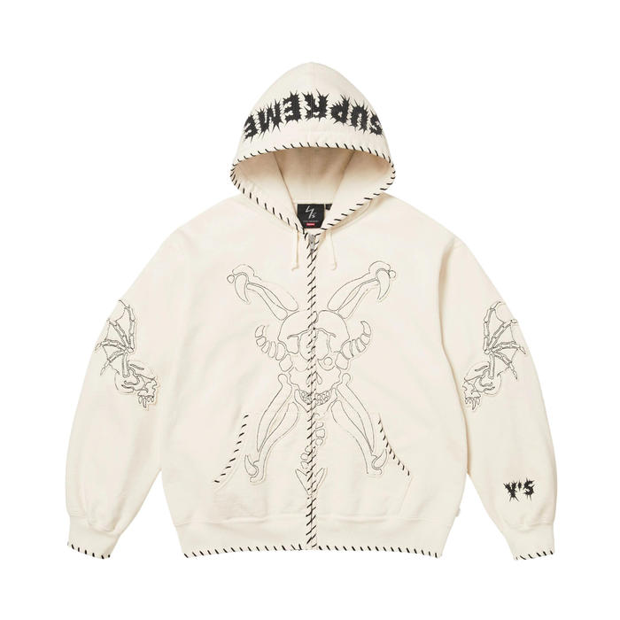 推荐商品:Supreme x Y’s by Yohji Yamamoto/山本耀司 联名拉链开衫落肩袖连帽长袖卫衣 SUP-FW25-208 白