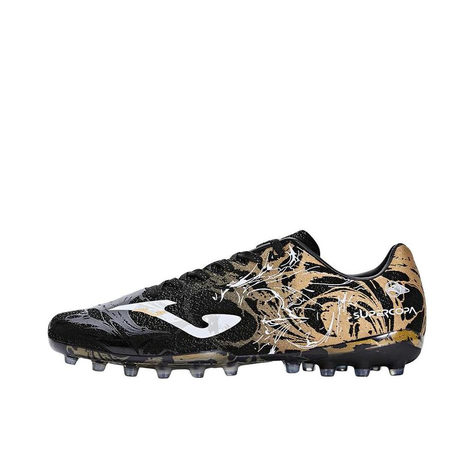 推荐商品：Joma Supercopa MG 防滑耐磨 舒适减震 透气 休闲百搭 时尚 稳定 短钉 人造草地 胶质 足球鞋 黑色/金色 