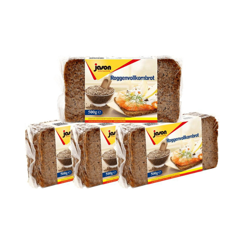 推荐商品：Jason/捷森 黑麦面包 袋装 低脂无糖精饱腹控糖全麦