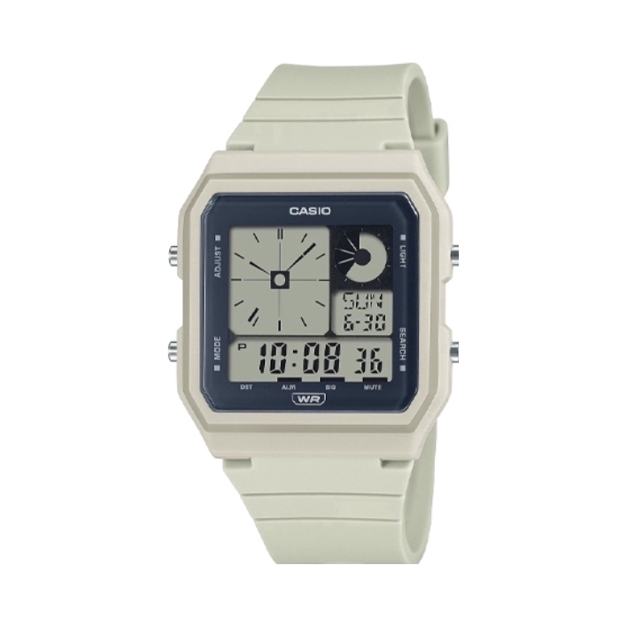 Casio/卡西欧 树脂表带生活防水电子石英男女同款手表 灰色 LF-20W-8AJF